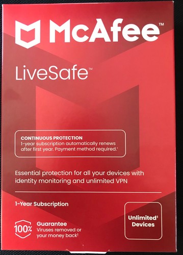New mcafee livesafe unlimited - new, livesafe,