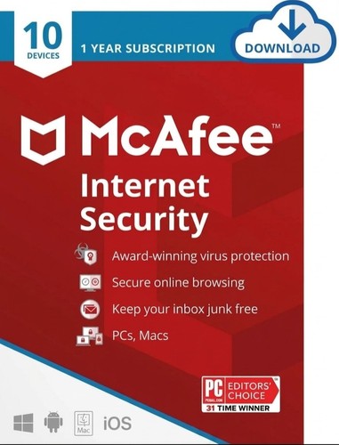 Mcafee internet security - security, 10